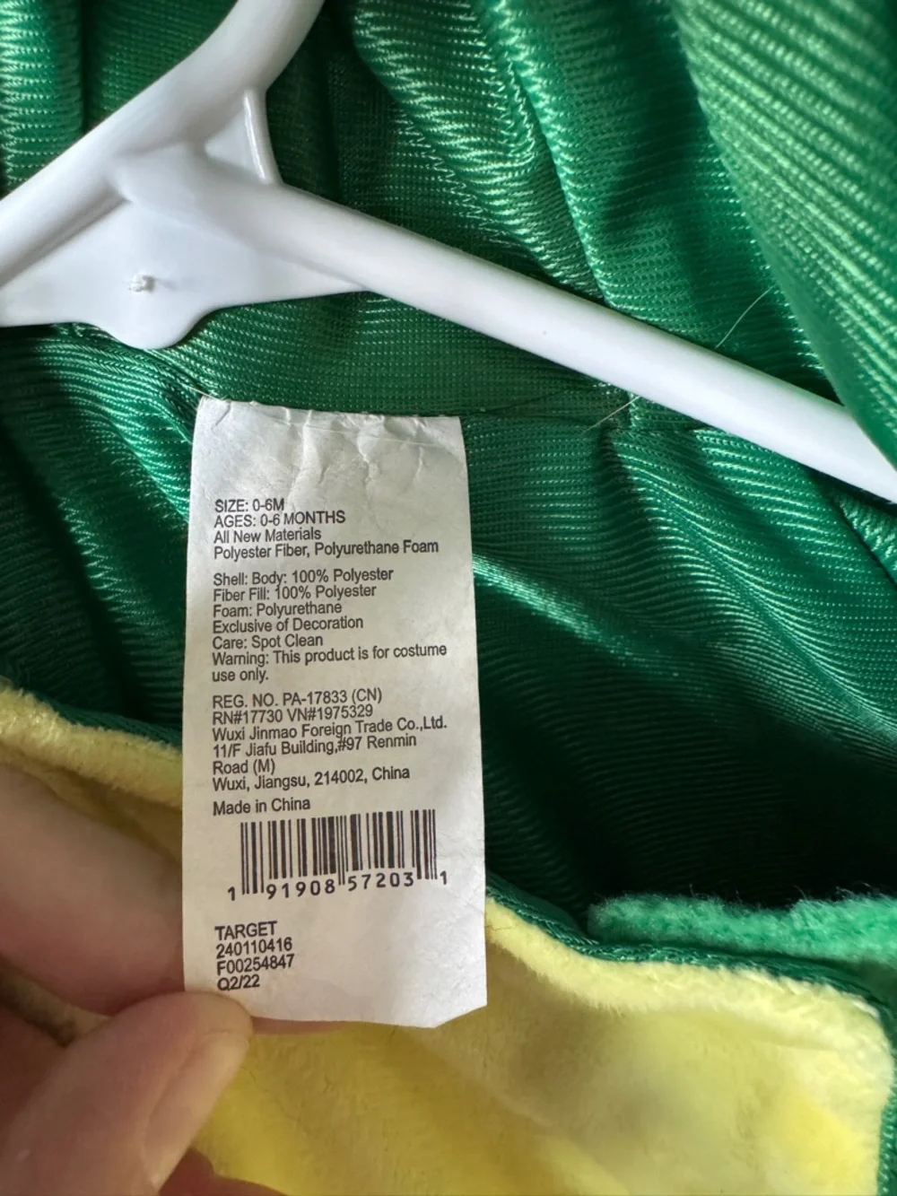 Target Green and Yellow Triceratops Kids Costume Plush Dino Outfit - Picture 3 of 3